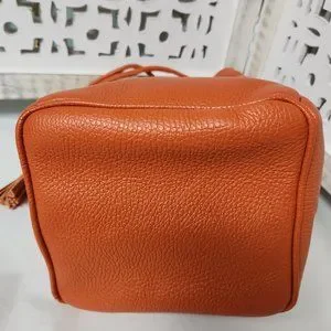 NWT Ottod\'Ame Pebbled Leather Sling Small Backpack Rust Italy Ottod main image 4